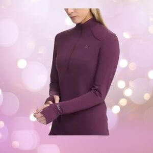 2 For $20 - Paradox Merino Blend Quarter-zip Winter Base Layer Size M Purple